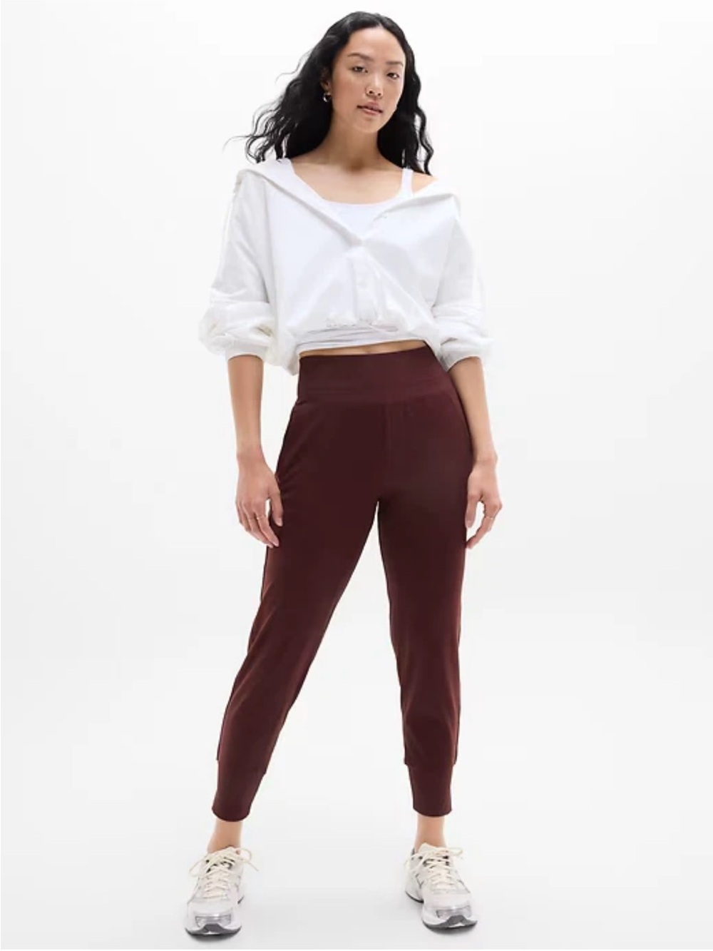 ATHLETA Venice Jogger High Rise Pant | Garnet Med Tall  #597888